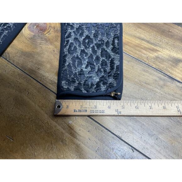 Trina Turk Women Leopard Black Dress Pants Straight Leg Wool Blend Career SZ 4 - Picture 9 of 10